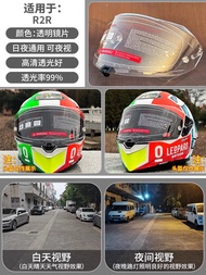 Kính Bảo Hiểm Xe Máy Kyt R2R Pha Lê Mạ Điện Có Thể Quan Sát Ban Đêm Chống Sương Mù Miếng Dán Kính Bả