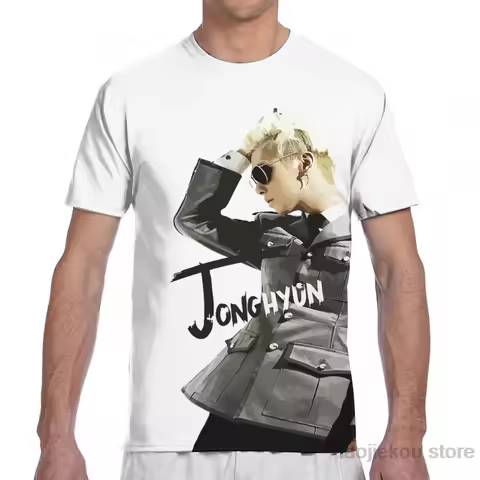 SHINee - Jonghyun men T-Shirt women all over print fashion girl t shirt boy tops tees summer Short S