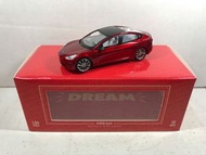 Time Micro TM 1:64合金模型，Tesla Model 3 紅色