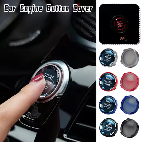 NEW Car Engine Start Stop Switch Button Sticker Interior Trim for BMW X1 E84 E81 E87 X5 E70 X6 E71 E