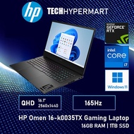 HP Omen 16-k0035TX 16.1" Laptop/ Notebook (i7-12700H, 16GB, 1TB, NV RTX3060, W11H, 165Hz)