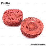 PLASTIC RATTAN WOVEN DINNER PLATE PLASTIC PLATE DINNER PLATE