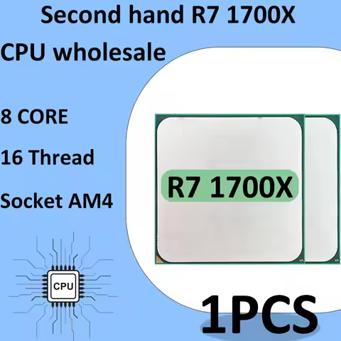 Used AMD R7 1700X Ryzen 7 1700X AM4 Desktop Processor 8C16T 3.4GHz 3.8GHz Turbo 4MB L2 Cache 16MB L3