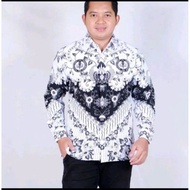 Batik PGRI terbaru 2024 motif KUSUMA BANGSA wanita dan pria lapis puring