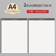 Sổ Tay Trắng A4 PP Mặt Sau Sổ Tay Rảnh Rỗi Có Thể Xé Tấm Giấy Kẻ Sọc Vuông Dày Sổ Tay Mỹ Thuật Trang