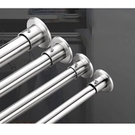 ✢ Stainless Steel Closet Wardrobe Rod Holder Socket End Support Bracket Flange for Wardrobe Curtain Cloth Rod 16mm-32mm