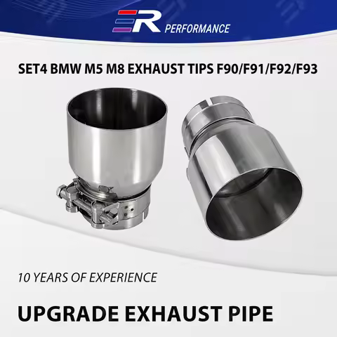 4pcs ER Exhaust Racing 304 stainless Exhaust tips for BMW M5 M8 EXHAUST TIPS F90/F91/F92/F93 Muffler