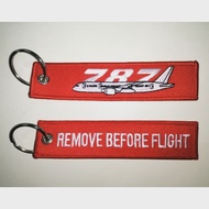 Keychain REMOVE BEFORE FLIGHT Boeing B787 Dreamliner