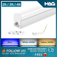 HAG T5 LED Tube Light White 6500k Yellow 3000k Natural 4000k Blue Ceiling Room Office Garage Light 1ft 2ft 3ft 4ft