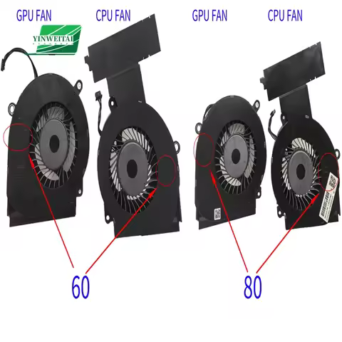NEW For HP OMEN 15-DC TPN-Q211 ND85C07-18A21 ND85C06-18A20 CPU GPU FAN L30203-001 L30204-001 0FKPP00