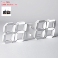 [Meimeier] Korean Fashion Wall Clock Multifunctional LED Wall Clock 3D Digital Stereo Luminous Wall Clock Silent Wall Clock