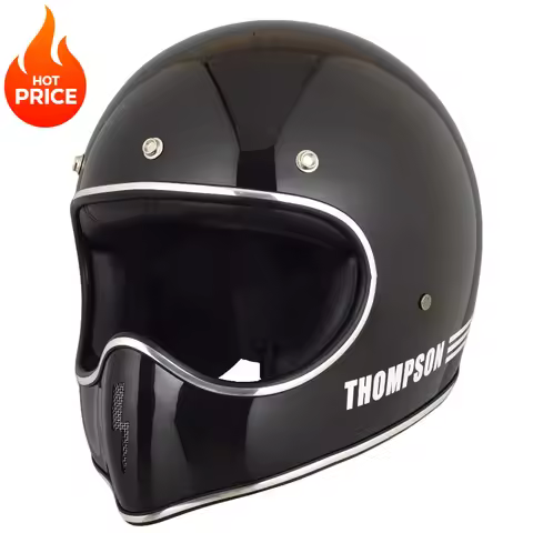 Retro Motorcycle Helmets Handmade Fiberglass Helmets DOT Classics Cafe Racer casco for YAMAHA MT-03 