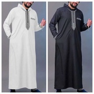 New men's loose hooded  embroidered long sleeve Muslim garment Juba Sobi Traditional men's