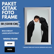 Photo Printing Package + Minimalist Frame 16.5 cm x 21.5 cm (5R) Photo Frame Photo Print 5Rbebas and