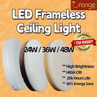 LED FRAMELESS SURFACE CEILING LIGHT / 24W / 36W / 48W / SURFACE ROUND / 3 COLOUR CEILING LIGHT