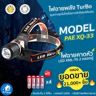 ไฟฉายคาดหัว LED HIGH POWER HEADLAMP T6-H3210 กันน้ำ สำหรับกิจกรรมกลางแจ้ง พร้อมไฟฉายลังใส และของขวัญ