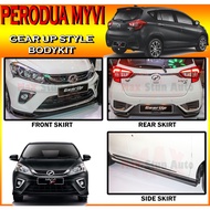 PERODUA MYVI GEN3 2018-2021GEAR UP STYLE FULLSET BODYKIT (GU) FRONT SKIRT SIDE SKIRT REAR SKIRT FOR 