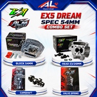 COMBO SET for Spec 54mm EX5 DREAM ESR Racing Block Head Valve Spring ALM Camshaft Rocker Arm Bearing
