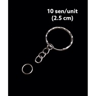 5 sen/unit : Keychain Ring - 2.5 cm + Jump Ring - 0.8 cm