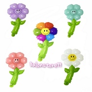 Mini daisy flower baton balloon daisy flower stick balloon/
