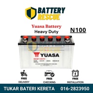 [Installation Available] N100 | 95E41R | YUASA (Conventional) - 17 Plates - Car Battery / Lori - Aut