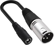 DC 5521 to XLR Cable, 5.5mm x 2.1mm Female to 3-Pin Male Adapter, Power Charger Extension Cord for 1