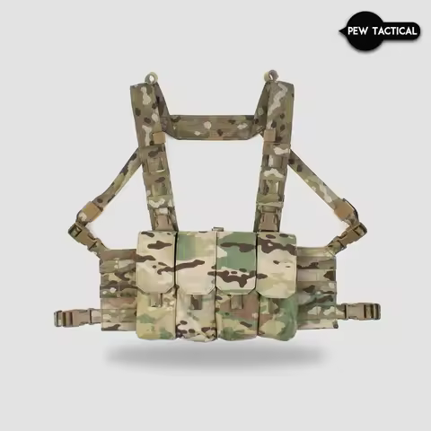 PEW TACTICAL GT RECCE RIG Chest Rig with four Mag pouch Airsoft Hunting