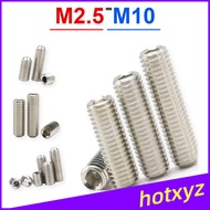 12.9 grade nickel-plated concave end inner hexagonal setting screw headless screw stop payment machi