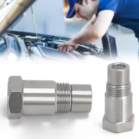 Car O2 Oxygens Sensor Spacer Adapter Easy Installation Wide Compatibility M18x1.5 Thread Size Stainl