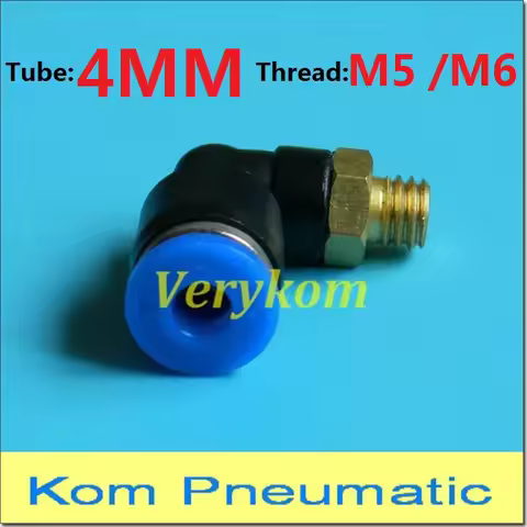 Wholesale Male Elbow Brass Fitting PL 04-M5 4MM Tube One Touch Air Fitting Joint Connect Coupler M5 