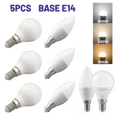 5Pack G45 C37 E14 3W LED Light Bulb AC 220V 110V Mini Lamp No flicker 3000K 4000K 6000K Cold Lightin