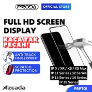 AZEADA Tempered Glass Full Screen Protector Compatible With IP Skrin Protectors Templet Fon PRPT01