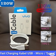 Vivo 120w data cable / fast charging support / vivo 2A fast charging data cable mirco usb original x