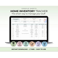 Home Inventory Tracker Template Google Sheet Home Management Emergency Prep Room Inventory Household