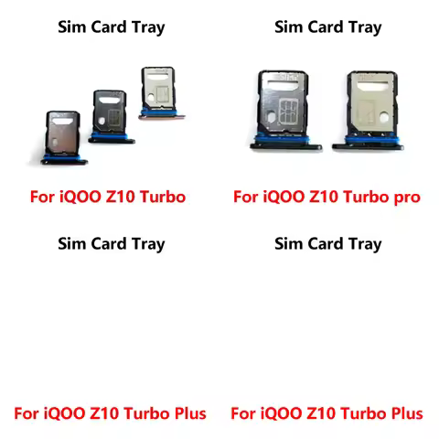 Sim Card Slot Tray For vivo iQOO Z10 Turbo Pro Plus 5G Holder Sim Card Reader Socket Replacement Par