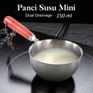 Mini Milk Pan Sauce Pan Stainless Steel 410 Dual Drainage 150ml HARKO HK1 - Silver