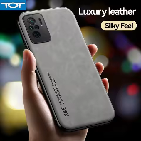 For Xiaomi Redmi Note 10 10S Case Magnetic Holder Kickstand Leather Phone Cover For Redmi Note 10 Pr