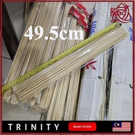 49.5cm 4mm x 50pcs Bamboo Sticks Lidi Satay Sticks Chiam Chiam Bambu BBQ Stick Food Craft Multipurpo
