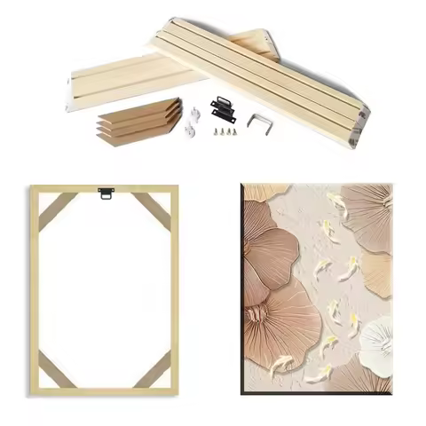 45x65 50x70 30x40cm Wall Art Painting Frame Wooden Frames for Canvas Oil Painting Diamond Painting F