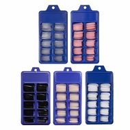 Set Acrylic Candy Color Full Cover Matte False Decoration Nails Nail Nail Removable Diy H7q2