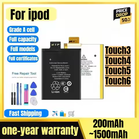 Battery for Ipod Touch3/Touch4/Touch5/Touch6 High Quality High Capacity Battery Replacement Bateria 