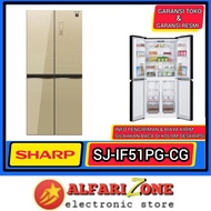 SHARP SJIF51PGCG Kulkas sharp 4 pintu Lemari es Sharp 4 pintu