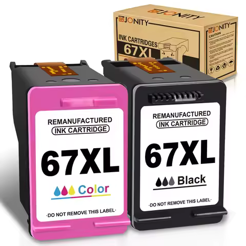 ALIZEO 67XL Ink Cartridge Replacement For HP 67 XL For HP67 Deskjet Plus 4140 4152 4155 4158 1225 27