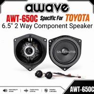 Awave AWT-650C 6.5 Inch 2 Way Component Speaker Plug N Play For Toyota Lexus