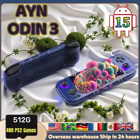 AYN Odin 3 Game Console 6'' 1080P 120Hz AMOLED Screen Handheld With 8000mAh Hall-Effect Joystick Han