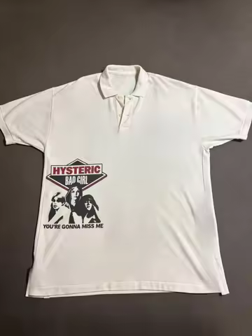 Hysteric Glamour “HYS GIRL” Multicolor Print Polo Shirt Black Oversized Summer New Women's Vintage B