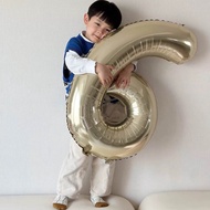 40inch Giant Light Gold Number Balloon Champagne Birthday Number Foil Balloons 0 1 2 3 4 5 6 7 8 9 D