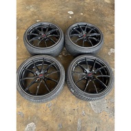 Rays VRG25 19 Inch 5x120 BMW 19x8J ET48 19x9J ET50 Sport Rims with Tyres VR G025 Original Halfcut Ma
