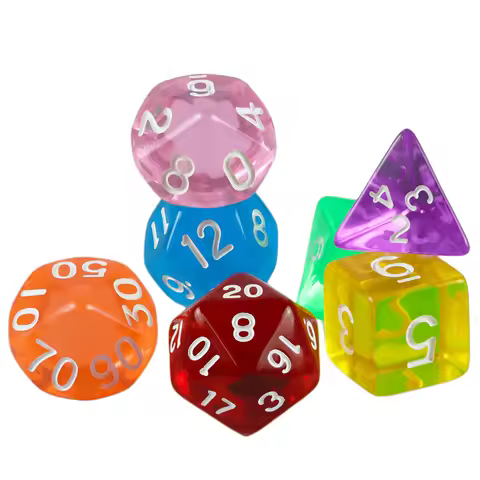 Dice Set DND RPG Dice Kit Cube High Quality Various Transparent Colours Perfect Finish For DND RPG D