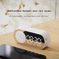 Smart Bluetooth Speaker Bluetooth Audio Gift Alarm Clock Mirror Clock Audio Small Speakerguteng
